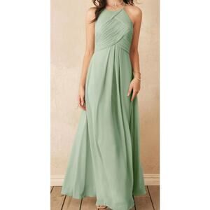 Sage green AW Bridal Aderes bridesmaid dress (Aderes 0b17) - Size 12